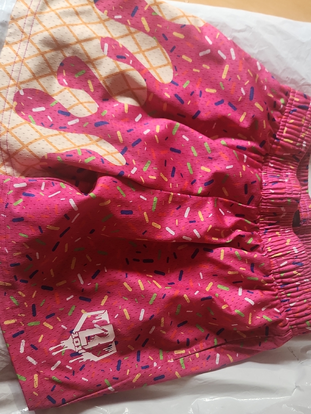 Kids Pink Sprinkle Print Shorts